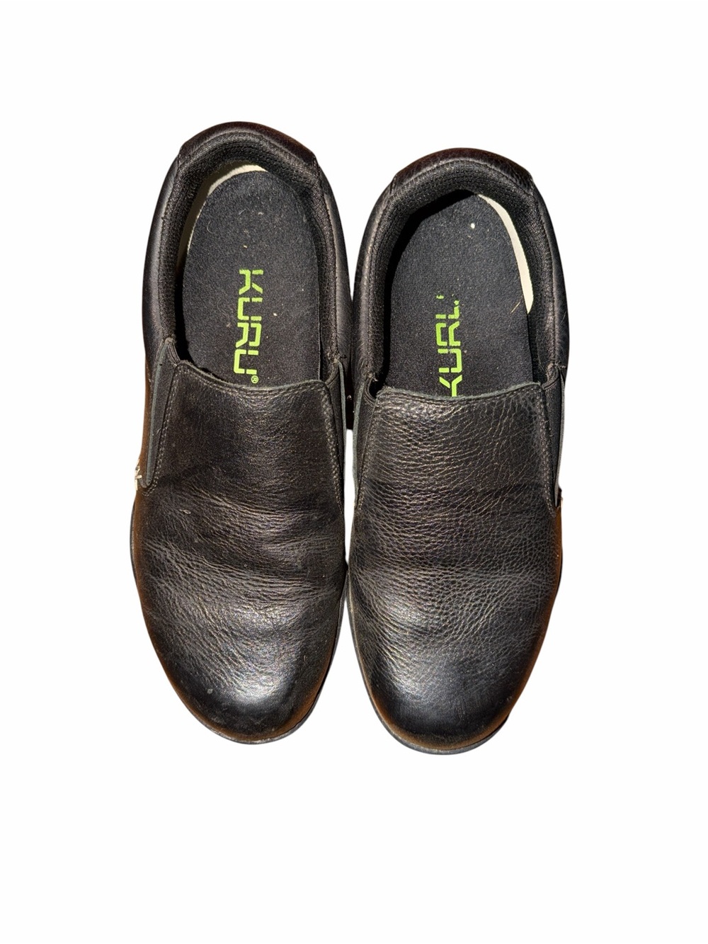 KURU Black Leather Men's Slip-On Loafers Size 10.5
